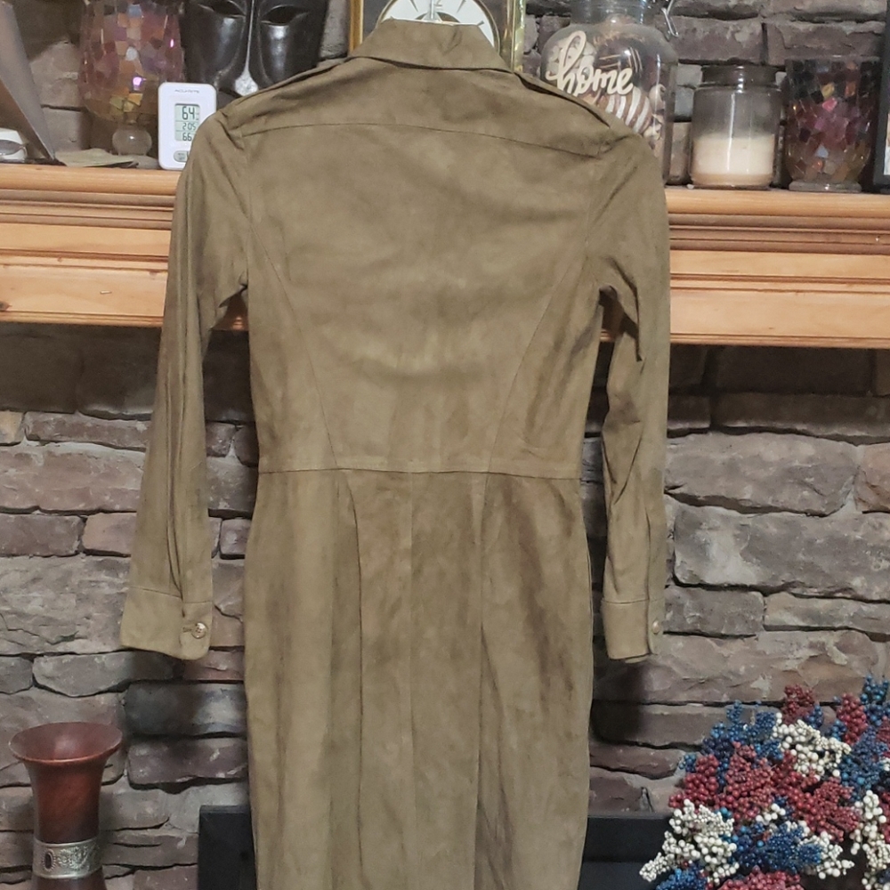 NWT Ralph Lauren PURPLE LABEL Sheep Suede Dress sz 4 - Picture 10 of 13